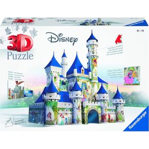 Ravensburger Disney Castle Puzzle - 216 قطعة 3D Jigsaw | من السهل انقر فوق دقة ملائمة | متعة للأطفال والكبار | قطعة عرض متينة | تم إنشاؤه بواسطة الحرفيين ذوي الخبرة