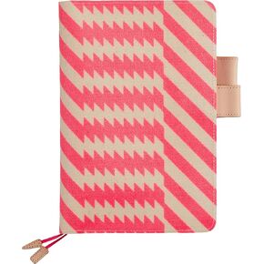 غلاف ابن عم Hobonichi Techo [A5 فقط] Mintdesigns: Zig-Zag (Pink)