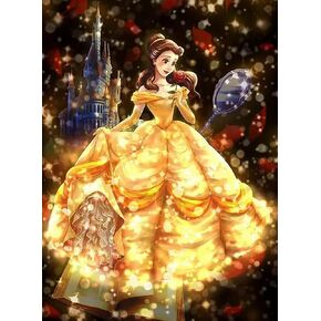 RYMILIE 6 Pack Diamond Painting Kits, 5D Princess Diamond Art Kits for Adults Beginner, Full Drill Diamond Dots Art, Home Wall Decor, 12x16inch