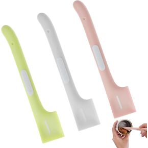 3 PCS Pet Food Can Spoon Silicone Cat Food يمكن أن يزود بملاعقة معلبة للحيوانات الأليفة ملاعق ملعقة ملعقة ملعقة صغيرة للكلاب والقطط تغذية الطعام الرطب (الوردي/الرمادي/الوردي)