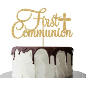 Gold Glitter First Complelic Cake Topper - بارك الله في هذا الطفل الديكور للأطفال