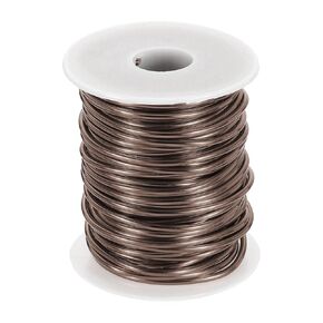 HARFINGTON 10 Gauge Aluminum Craft Wire 2.5mm 65.5ft Flexible Bendable Anodized Metal Jewelry Sculpting Wire for Jewelry Making Modelling Craft DIY, Brown