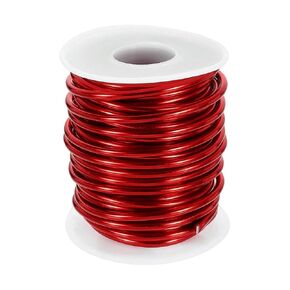 HARFINGTON 9 Gauge Aluminum Craft Wire 3.0mm 33ft Flexible Bendable Anodized Metal Jewelry Sculpting Wire for Jewelry Making Modelling Craft DIY, Red