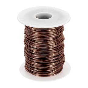 HARFINGTON 12 Gauge Aluminum Craft Wire 2.0mm 98.5ft Flexible Bendable Anodized Metal Jewelry Sculpting Wire for Jewelry Making Modelling Craft DIY, Bronze