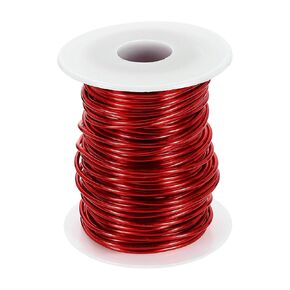 HARFINGTON 12 Gauge Aluminum Craft Wire 2.0mm 98.5ft Flexible Bendable Anodized Metal Jewelry Sculpting Wire for Jewelry Making Modelling Craft DIY, Red