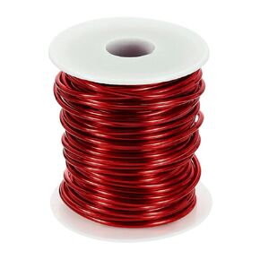 HARFINGTON 10 Gauge Aluminum Craft Wire 2.5mm 65.5ft Flexible Bendable Anodized Metal Jewelry Sculpting Wire for Jewelry Making Modelling Craft DIY, Red