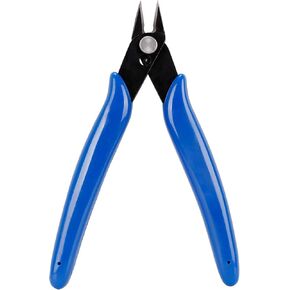 Microdswood Micro Flush Cutter Cutter Cutter Cutter Cutter ، الفولاذ المقاوم للصدأ مع مقبض السيليكون الربيعي ، إصلاح الإلكترونيات ، صياغة المجوهرات ، Physion Building Cutting Cliers XF-170