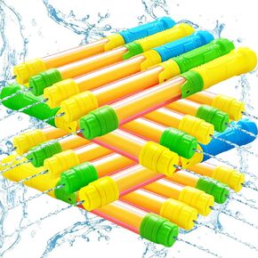 20 حزمة مسدس مائي للأطفال ، وعشرات المياه 10.2 بوصة مدفع بخار ، ومسلح ماء Soaker Blaster للأنشطة الصيفية ، وحمام سباحة ، وشاطئ ، وألعاب في الهواء الطلق