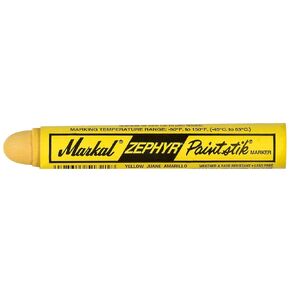 Markal 51321 Zephyr Paintstik Glass Paint Crayon لوضع علامات على الزجاج ، وارتداء مقاومة ، وذوبان في الماء ، والأصفر (حزمة 12)