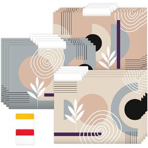12 حزمة مجلدات ملفات زخرفية ، مجلدات Cardstock لطيفة ، علامة تبويب 1/3-Cut ، حجم الرسالة (11.5 × 9.5 بوصة) ، مجلدات ملف
