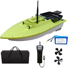 S80 Brushless Motor Super Speed Saltwater RC Fishing Bait Boat with GPS for Surf Fishing with 2 Line Releases,2x10,000mah Battery,IP 66 Waterproof,500M Range,5 Meters/Second