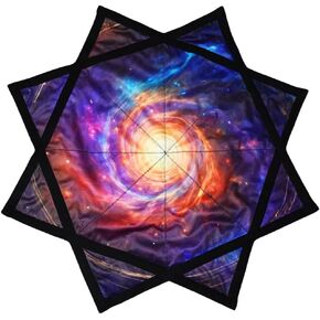 يتدفق المبتدئين في FlowStar Star Spinning Spinning من السهل تدوير شعوذة المطبوعة على الوجهين ومهارة Toy Dapo Star Sky Sky التأمل (Style-14)