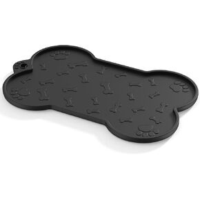 Cat Feeding Mat, Silicone Waterproof Cat Food Mat for Feeder and Fountain,Dog Cat Bowl Mat with Raised Edge Puppy Kitten Feeding Mats