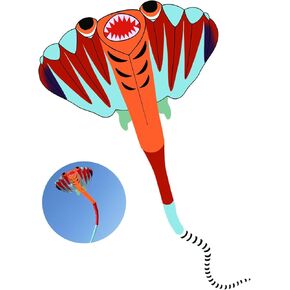 SQLWYLAT 41 قدم Stingray Kite للبالغين والأطفال الكبير والشاطئ Kite مع بكرة ولعب طائرة ورقية العملاقة للأولاد ألعاب وأنشطة العائلة للبنات ، من أجل المرح في الهواء الطلق