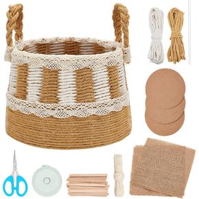 FreeBloss Macrame Cord Scord Scient Kit Kit Presterners Diy Storage Storage Bains Bink