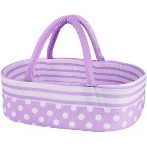 Babeside Reborn Baby Baby Dolls Bassinet Dollable Doll Crib Bed Soft Soft Doll Carrier Accessories مع مقبض من 17 إلى 22 بوصة Baby Dolls Boys ، Purple
