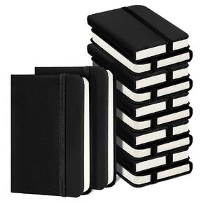 Dimeho 12 PCS Pocket Notebook Hardcover Leather Small Notepad 4 × 3 بوصة مصغرة مجلة Book A7 Pen Size Tiny Note Pad Pad Water Proofk