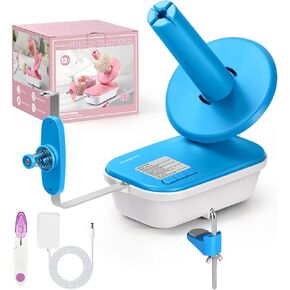 Electric Yarn Winder for Crocheting High Speed, Upgrade Three Gears Adjustable 4-10oz Large Capacity Automatic Yarn Ball Winder, Yarn Spinner, The Helper for Knitting Enthusiast, Blue