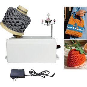 Orcair Electric Yarn Winder Crochet Kit,Efficiently Make Neat 4 oz Yarn Cake Adjustable Automactic woolwinder,Good Helper for Knitting Enthusiast,Low Noise