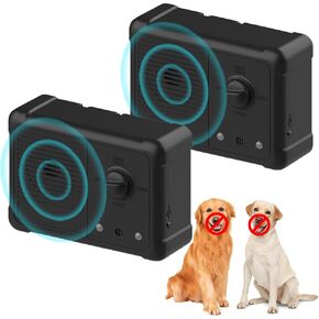 2 حزمة الكلب أجهزة ردع لحاء الكلب ، 3 أوضاع جهاز مضاد اللحاء مع نطاق 33 قدم ، USB القابلة لإعادة الشحن كاتم الصوت مناسبة للكلاب الصغيرة والمتوسطة والكبيرة من 6 أشهر إلى 8 سنوات (أسود)