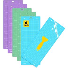 HTVRONT Cutting Mat For Cricut Joy - 6 Pack 4.5X12in (2 StandardGrip, 2 LightGrip, 2 StrongGrip) Cutting Mats, Variety Adhesive Sticky Quilting Replacement Fabric Mats Accessories for Cricut