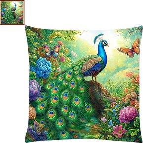 Lovxvouy Pillow Cross Stitch Kits for Adults Beginners-Preprinted Needlepoint Kit Stamped Crossstitching Kits 11CT Cross-Stitch Kit Stitches Kit Embroidery Kits-Seaside Steed 18x18 inchs