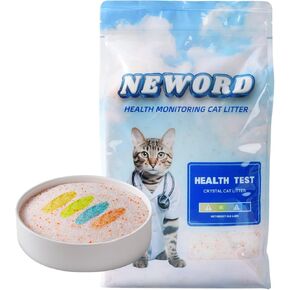Neword Crystals Cat القمامة القمامة مرفقة خفيفة التحكم في الرائحة الرائحة 14 رطلاً (حزمة 2 رطل)