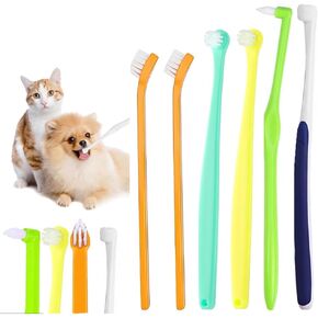 6 PCS Cat Cat Frushn مع رأس صغير لتناسب فم القطط ، مجموعة فرشاة أسنان الحيوانات الأليفة الناعمة ، وفرشاة أسنان هريرة/جرو ، مستلزمات رعاية أسنان كيتي ، تجنب نزيف اللثة والمساعدة في تنظيف الفجوة