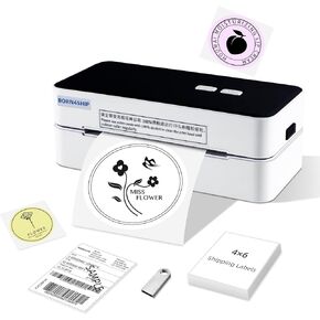 Shipping Label Printer, USB Label Printer for Small Business & Package, Support Windows&Mac, Compatible with USPS Shopify Ebay Etsy (USB Only)