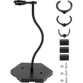 FINGERINSPIRE Action Figure Base Display Stand 3.9x5.9x11.2inches Black Assembly Action Figure Holder with 4 Adjustable Waist Clips Doll Model Display Support Stand for 1/6 1/9 1/12 Scale Figures