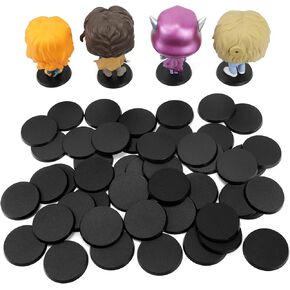 45PCS 4 Inch Fuko Pop Figure Stand Base with 120PCS Adhesives, 1.97inch Clear Round Base No Peg, Doll Model Storage Organizer Display Accessories for 4 Inch Big Feet Vinyl Fuko Pop Action Figure