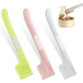 3 PCS Dog Cat Food Spoon Supplies Mini Scoop Food Cated Silicone Cat Wet Spatula Spatula Pet Food Aboons pouns مجموعة مغرفة معلبة لتغذية الكلاب تخزين الطعام الرطب