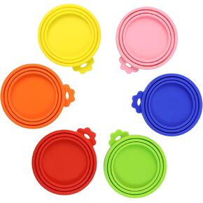 6 PCS Pet Food Can Lids ، يمكن أن يغطي طعام الكلاب Cat Cat Silicone الأغطية ، والحجم العالمي ، وعلب واحد مناسب 3 علب الطعام ، وأغراض الحيوانات الأليفة القابلة لإعادة الاستخدام والقابلة للغسل ، لعلب القطط الكلاب