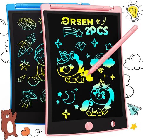 ORSEN Colorful 8.5 Inch LCD Writing Tablet for Kids, Easter Gifts for Toddlers, Toddler Travel Learning Educational Toys Activity Games Birthday Gifts for 3 4 5 6 7 8 Year Old Girls in Saudi Arabia