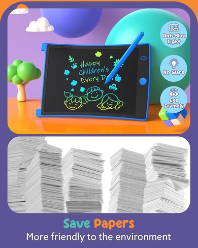 ORSEN Colorful 8.5 Inch LCD Writing Tablet for Kids, Easter Gifts for Toddlers, Toddler Travel Learning Educational Toys Activity Games Birthday Gifts for 3 4 5 6 7 8 Year Old Girls in Saudi Arabia