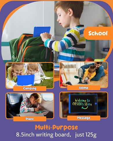 ORSEN Colorful 8.5 Inch LCD Writing Tablet for Kids, Easter Gifts for Toddlers, Toddler Travel Learning Educational Toys Activity Games Birthday Gifts for 3 4 5 6 7 8 Year Old Girls in Saudi Arabia