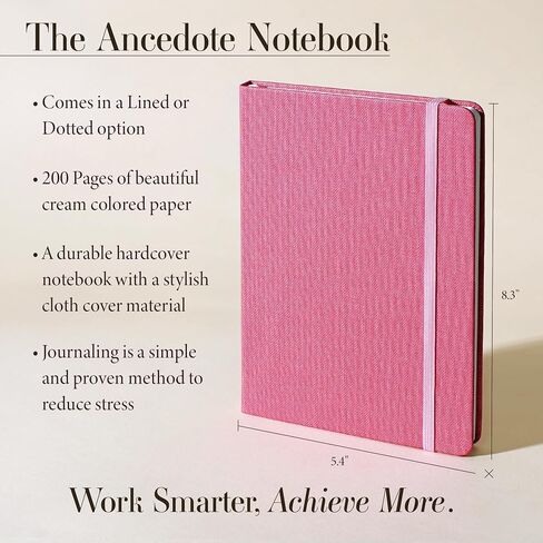 ANECDOTE. Hardcover Dotted Journal with Thick 100 gsm Paper A5 size (8.3 inches x 5.4 inches) - Daily Writing Notebook for Travel, School and Office Use - Diary Journal for Women and Men - Dutch Blue in Saudi Arabia