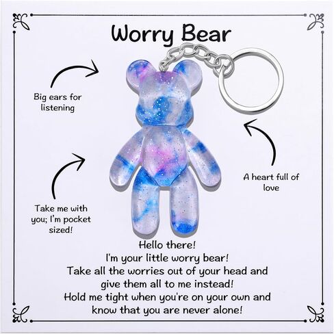 Pocket Bear Hug, Anxiety Relief Gift for Friend, Mental Health Positivity Gift, Autism Fidget Gifts, Stress Relief Gifts for Her, Comforting Present for Son Daughter Back to School, Rainbow in Saudi Arabia