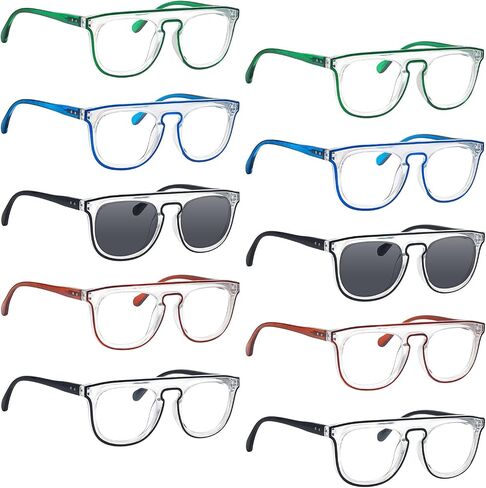 BLUELESS Women's Reading Glasses 10 Pairs Ladies Cat-eye Readers Patterned Design +0.50 in Saudi Arabia