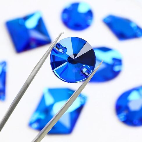 Rhinestones for Crafting,Black Glass Flatback Rhinestones 8MM-28MM 68PCS Mix Shape Crystals Gems for Crafts DIY Sew On Rhinestone for Dress Jewelry Shoes Design Art in Kuwait