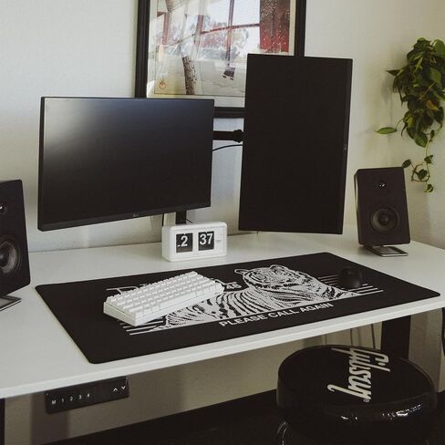 MPCO Panthera by OZGMX Large Size Gaming WFH Mousepad Full Desk (Panthera, DuraGlyde Fabric (Large (36" x 17")) in Kuwait