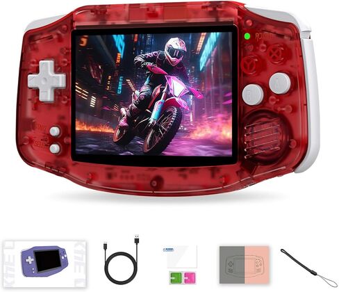 RG34XX Retro Game Console 3.4 بوصة 720*480 شاشة IPS مدمجة 32G+64G TF CARD VIDEO SHOLES 3500MAH LITHIUM BUTTIONS تدعم العديد من أجهزة الكمبيوتر المحاكاة غير الرسمية (الأرجواني) in Kuwait