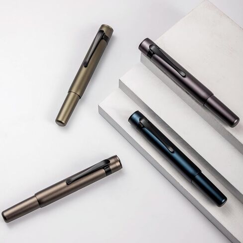 Hongdian M2 Black Forest Mini Rollerball Pen, Fine Point 0.5mm, Sleek Aluminium Pocket Pen with Black Ink Refill, Ideal for Travel & Signature (Midnight Blue) in Kuwait