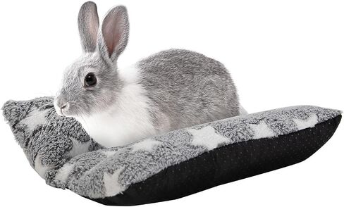 Amakunft Rabbit Bed Pad, Guinea Pig Snuggle Bed Washable Cuddle Cushion with Soft Plush Mat for Indoor Small Animals Bunny, Ferret, Chinchilla, Hedgehog, Sugar Glider, Kitten in Saudi Arabia