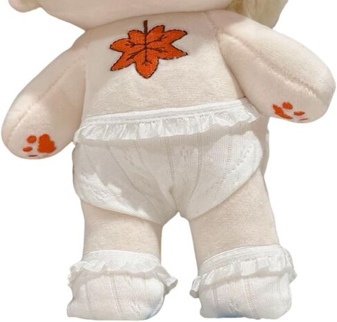 20cm/8inch Plush Doll Underwear Set, Pantie&Socks Suit for Skzoo Plushies Dolls Plush Toys (White) in Saudi Arabia