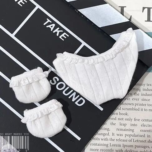 20cm/8inch Plush Doll Underwear Set, Pantie&Socks Suit for Skzoo Plushies Dolls Plush Toys (White) in Saudi Arabia