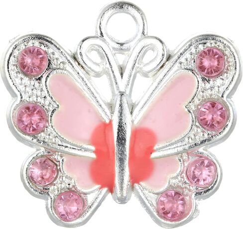 Rubyca Silver Butterflate Butterfly Charm Beads Fendants for Jewelry Making DIY 28pcs Mix in Kuwait