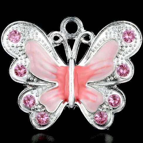Rubyca Silver Butterflate Butterfly Charm Beads Fendants for Jewelry Making DIY 28pcs Mix in Kuwait