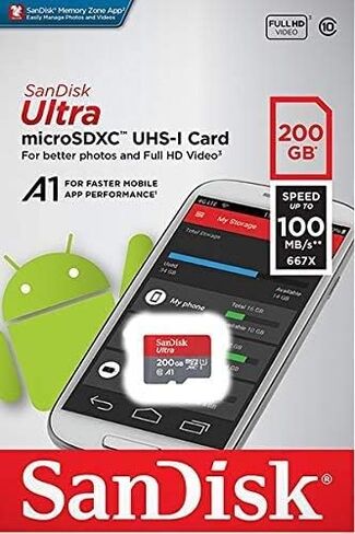 SanDisk Ultra 32GB microSDHC UHS-I Card with Adapter, Silver, Standard Packaging (SDSQUNC-032G-GN6MA) | Adapter, Standard Packaging (SDSQUNC-032G-GN6MA) in Kuwait
