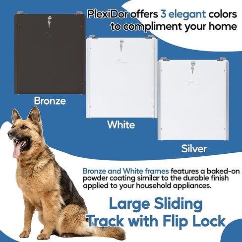 Plexidor Performance Pet Door Sliding Track - Easy to Install Sliding Door Track with Flip Lock in Saudi Arabia